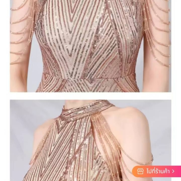 Beatiful Wedding party Sequin Bridesmaids Dress - Picture 2 of 3